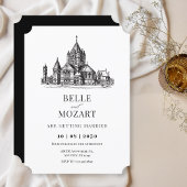 Oude Kerk minimalistische bruiloft Kaart