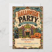 Oude Kermis Halloween-feest Uitnodiging (Voorkant)