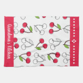 Oude Kersen Aangepaste Naam Theedoek (Horizontaal)