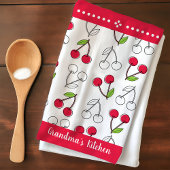 Oude Kersen Aangepaste Naam Theedoek
