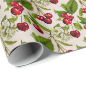 Oude Kersen Cadeaupapier (Rol Hoek)