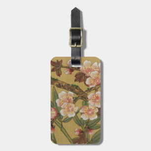 Oude Kersenbloesem Aziatische Japanse Bloemen Bagagelabel