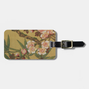 Oude Kersenbloesems Aziatische Japanse Bloemen Bagagelabel