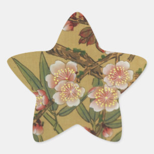 Oude Kersenbloesems Aziatische Japanse Bloemen Ster Sticker