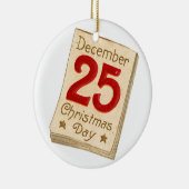 Oude kerst, 25 december keramisch ornament (Rechts)