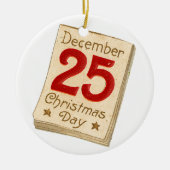 Oude kerst, 25 december keramisch ornament (Voorkant)