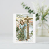 Oude kerst, Angel Feestdagenkaart (Staand voorkant)