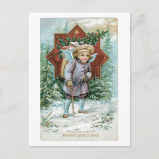 Oude kerst, Angel Feestdagenkaart