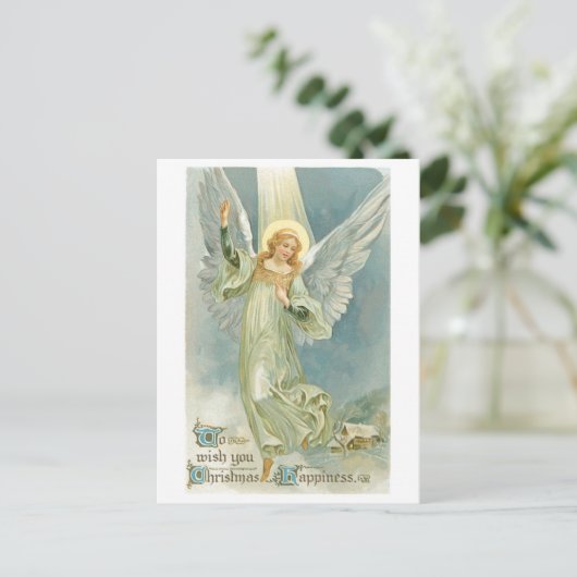 Oude kerst, Angel Feestdagenkaart (Staand voorkant)
