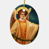 Oude kerst, Angel Keramisch Ornament (Voorkant)
