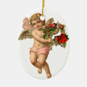 Oude kerst, Angel Keramisch Ornament (Voorkant)