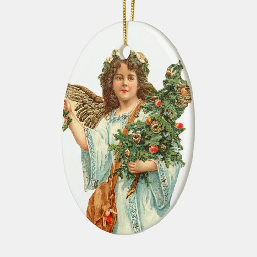 Oude kerst, Angel Keramisch Ornament (Links)