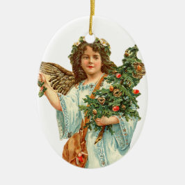 Oude kerst, Angel Keramisch Ornament