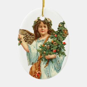 Oude kerst, Angel Keramisch Ornament