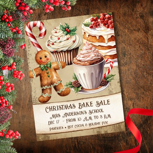 Oude Kerst Bakverkoop Kaart