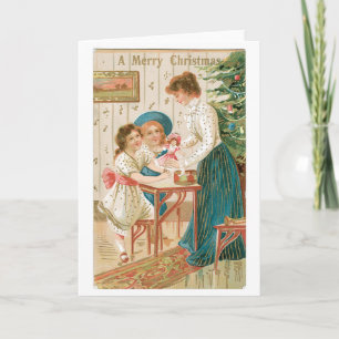 Oude kerst, beroemd feestdagen kaart