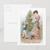 Oude kerst, beroemd feestdagenkaart (Voorkant / Achterkant)