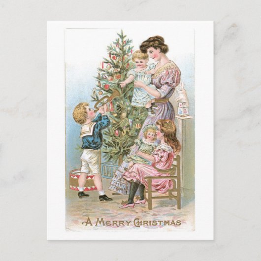 Oude kerst, beroemd feestdagenkaart (Voorkant)