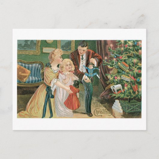 Oude kerst, beroemd feestdagenkaart (Voorkant)