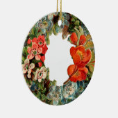 Oude kerst, bloeiende kreet keramisch ornament (Rechts)