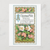Oude kerst, bloem feestdagenkaart (Voorkant)