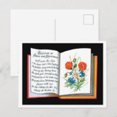 Oude kerst, bloem feestdagenkaart (Voorkant / Achterkant)