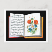 Oude kerst, bloem feestdagenkaart (Voorkant)