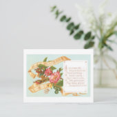 Oude kerst, bloem feestdagenkaart (Staand voorkant)