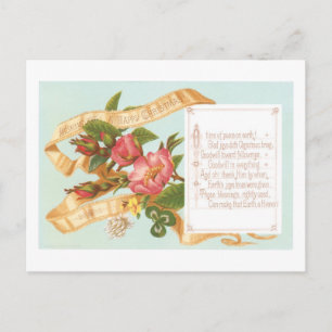 Oude kerst, bloem feestdagenkaart