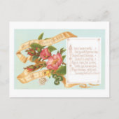 Oude kerst, bloem feestdagenkaart (Voorkant)