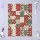 Oude Kerst Bloemstuk Dekbed Patroon Decoupage Tissuepapier (Craft)