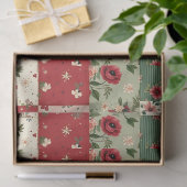 Oude Kerst Bloemstuk Dekbed Patroon Decoupage Tissuepapier (Geschenk)