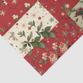 Oude Kerst Bloemstuk Dekbed Patroon Decoupage Tissuepapier (Detail)