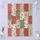 Oude Kerst Bloemstuk Dekbed Patroon Decoupage Tissuepapier (Craft)