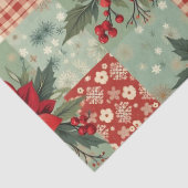 Oude Kerst Bloemstuk Dekpatroon Decoupage Tissuepapier (Detail)