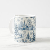Oude Kerst Dorps Winter Scene Mok (Voorkant links)