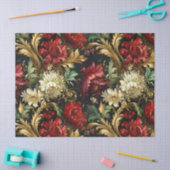 Oude Kerst fantasie Bloemmotief Tissuepapier (Craft)
