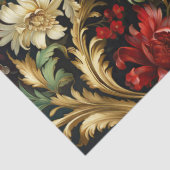 Oude Kerst fantasie Bloemmotief Tissuepapier (Detail)
