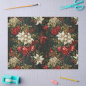 Oude Kerst fantasie Bloempatroon Tissuepapier (Craft)
