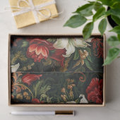 Oude Kerst fantasie Bloempatroon Tissuepapier (Geschenk)