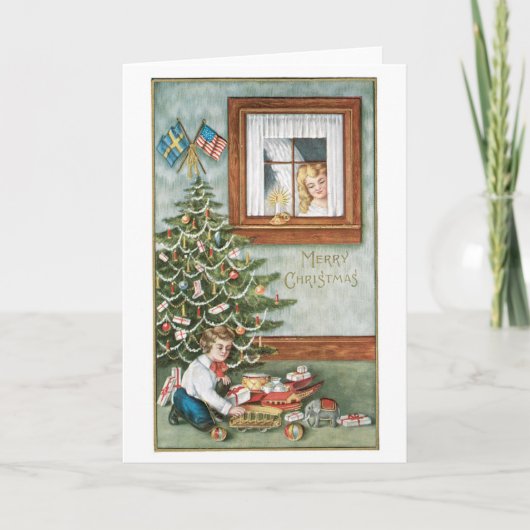 Oude kerst feestdagen kaart (Voorkant)