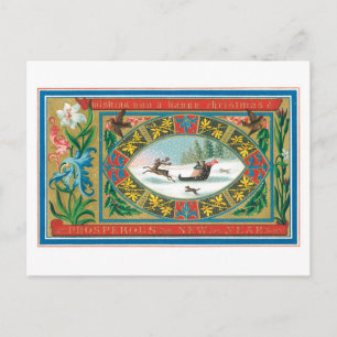 Oude kerst feestdagenkaart