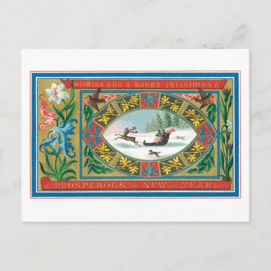 Oude kerst feestdagenkaart (Voorkant)