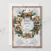 Oude Kerst Foto Kaart vakantie sjabloon (Voorkant)