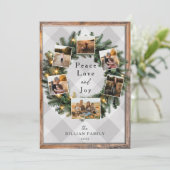 Oude Kerst Foto Kaart vakantie sjabloon (Staand voorkant)