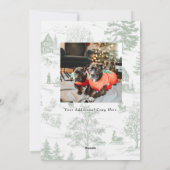 Oude Kerst Foto Kaart vakantie sjabloon (Achterkant)