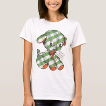 Oude Kerst Gingham Hond Knuffeldier