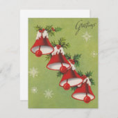 Oude Kerst Grutexamen Bellen Feestdagenkaart (Voorkant / Achterkant)