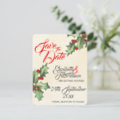 Oude Kerst Huwelijk Save The Date Kaart (Staand voorkant)