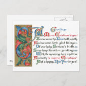 Oude kerst Kaart (Voorkant / Achterkant)